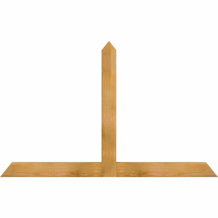 Ekena Millwork Portland Rough Sawn Timber Gable Bracket, Western Red Cedar, 60"W x 38"H x 2"D x 4"F, 15/12 Pitch GBW060X38X0204POR00RWR